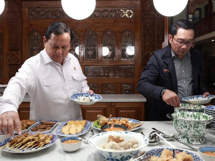 Prabowo Subianto dan Ridwan Kamil makan malam bersama
