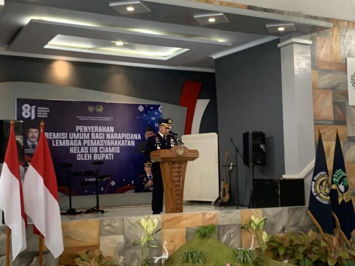 Laporan Kepala Lapas Kelas II B Ciamis, Supriyanto/Rizal Nurramdhani/Jabarupdate.id Remisi Narapidana Ciamis