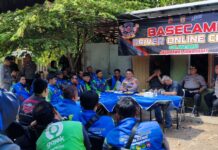Ngopi Bersama Komunitas Ojol, Kapolres Ciamis Dorong Kolaborasi Jaga Kamtibmas Kapolres Ciamis giat ngopi bareng ojol ciamis