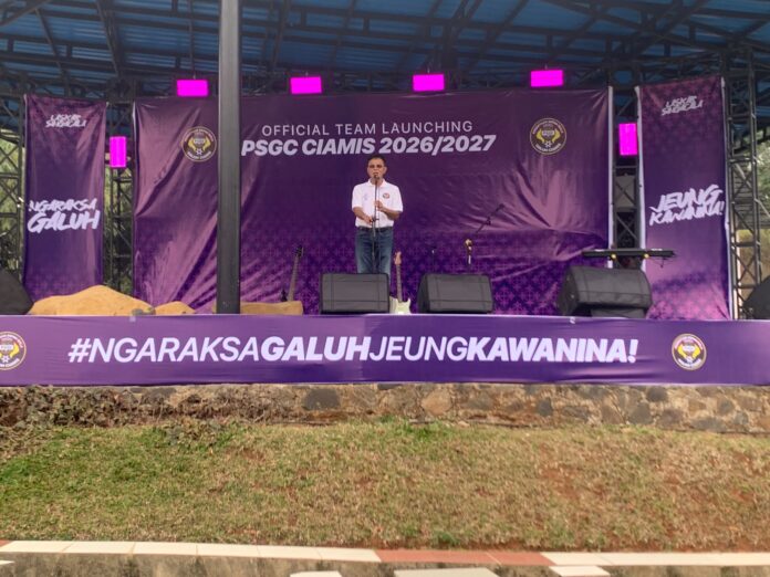 CEO PSGC Ciamis, Dr. H. Herdiat Sunarya/Rizal Nurramdhani/Jabarupate.id Launching Jersey PSGC